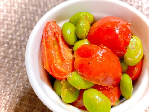 枝豆とミニトマトのアンチョビソテー